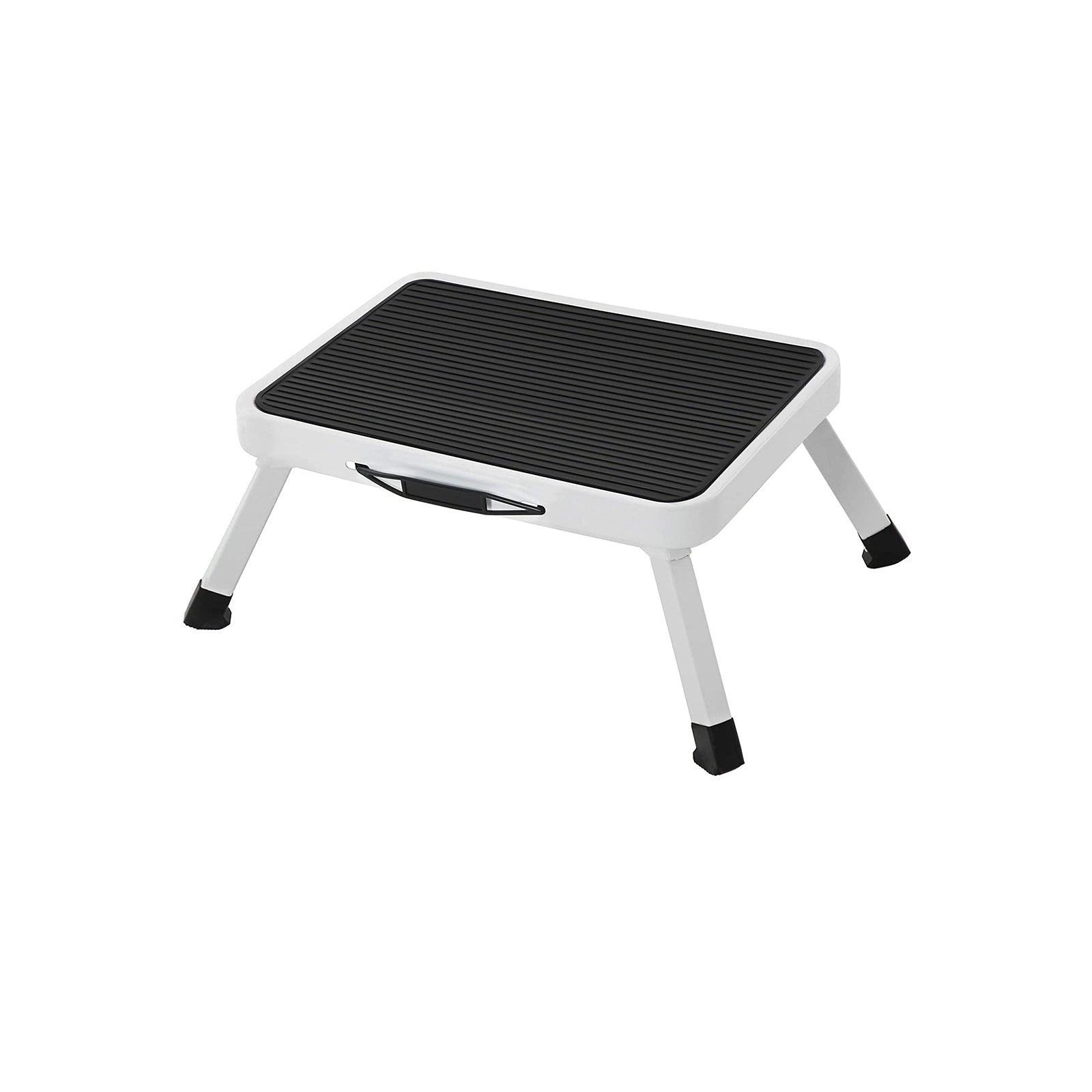Foldable staircase - with non -slip mat - up to 150 kg - white