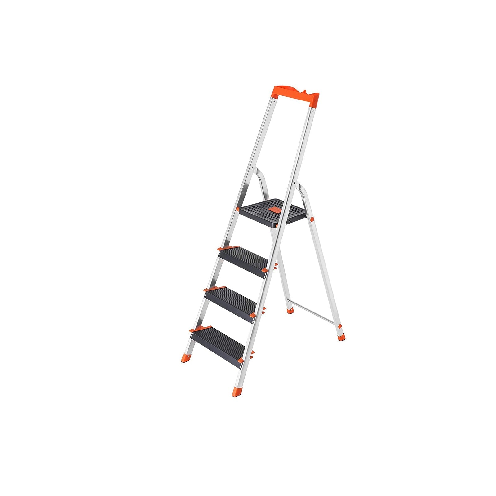Ladder - Aluminum Ladder - 12 cm wide steps - Foldable - anti -slip - up to 150 kg
