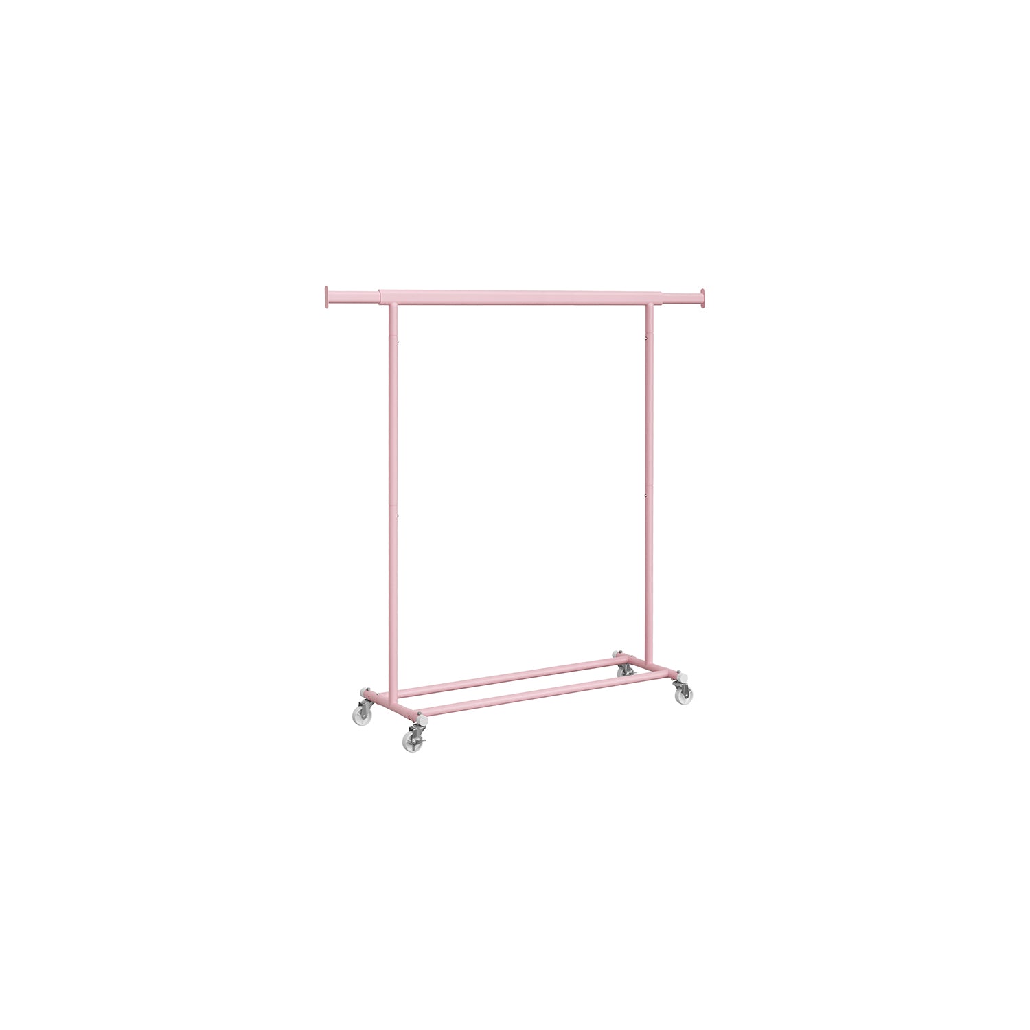 Clothing rack - on wheels - load capacity 90 kg - classic white