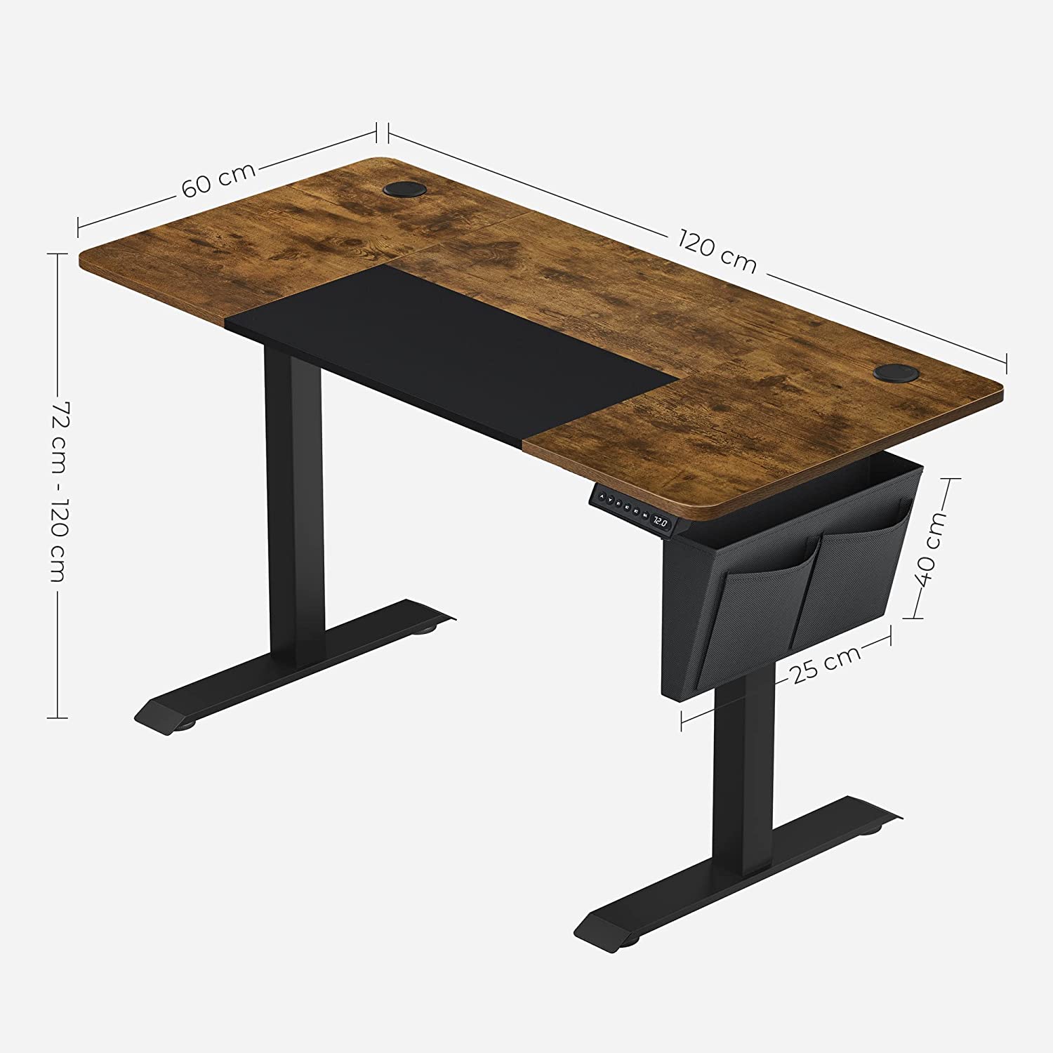 Sit stand desk - computer table - height adjustable