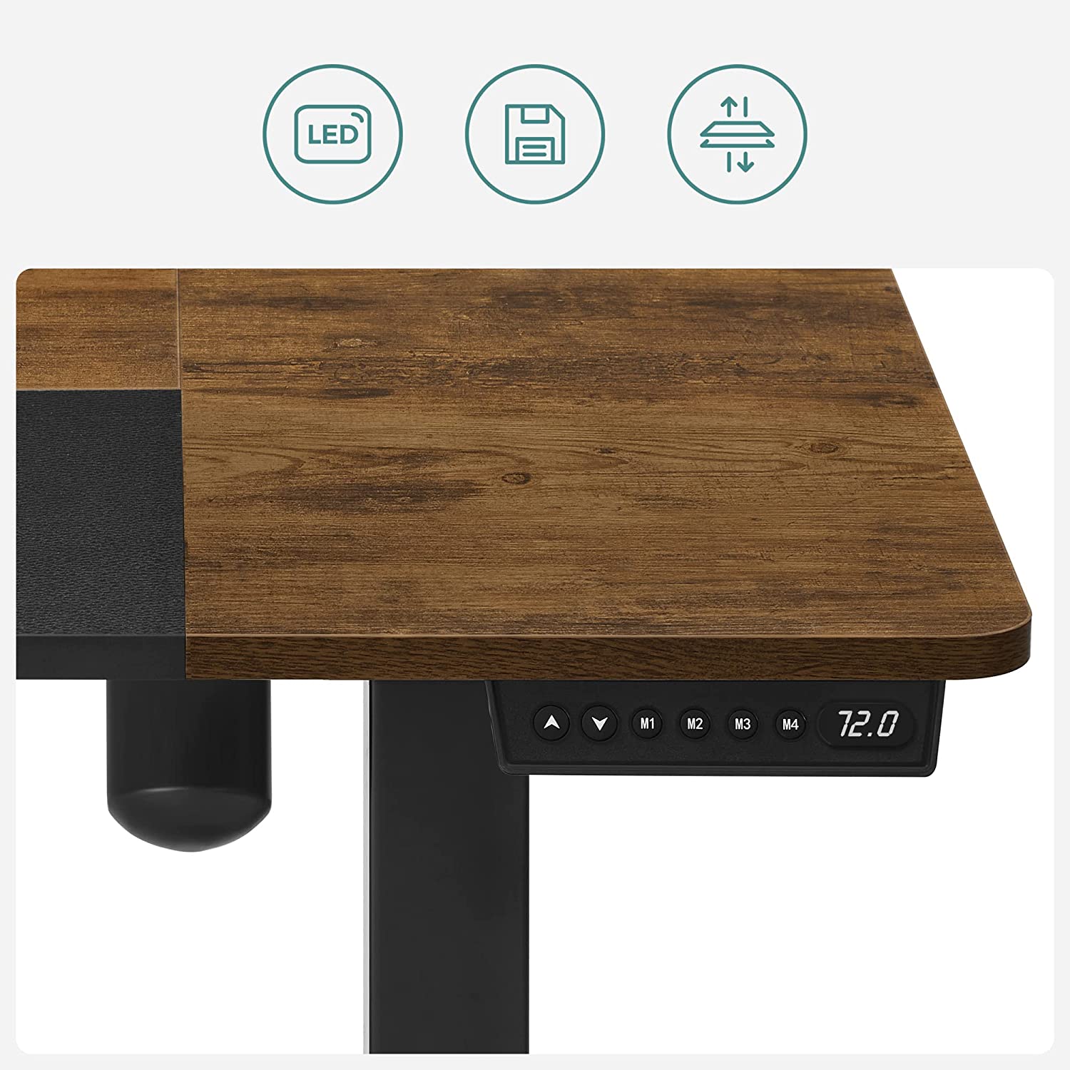 Sit stand desk - computer table - height adjustable